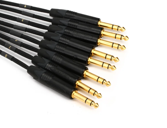 Mogami Gold 8 TRS-TRS 8-channel 1/4" TRS Male Snake - 10'