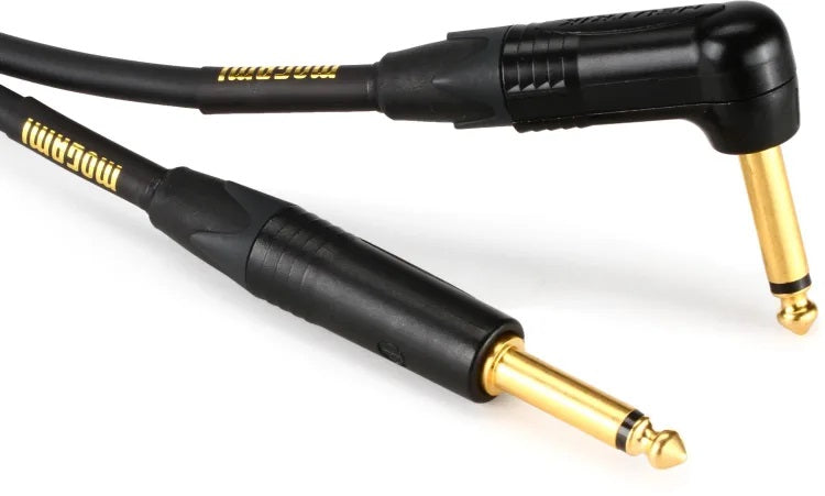 Mogami Gold Instrument 25R Straight to Right Angle Instrument Cable - 25 foot